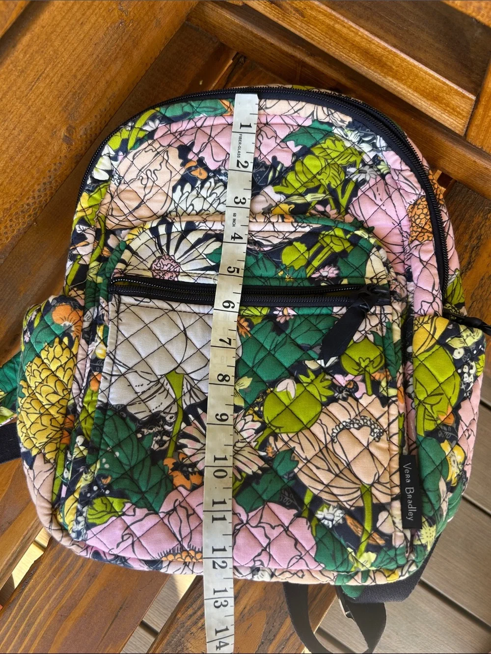 Vera Bradley quilted floral mid size backpack
